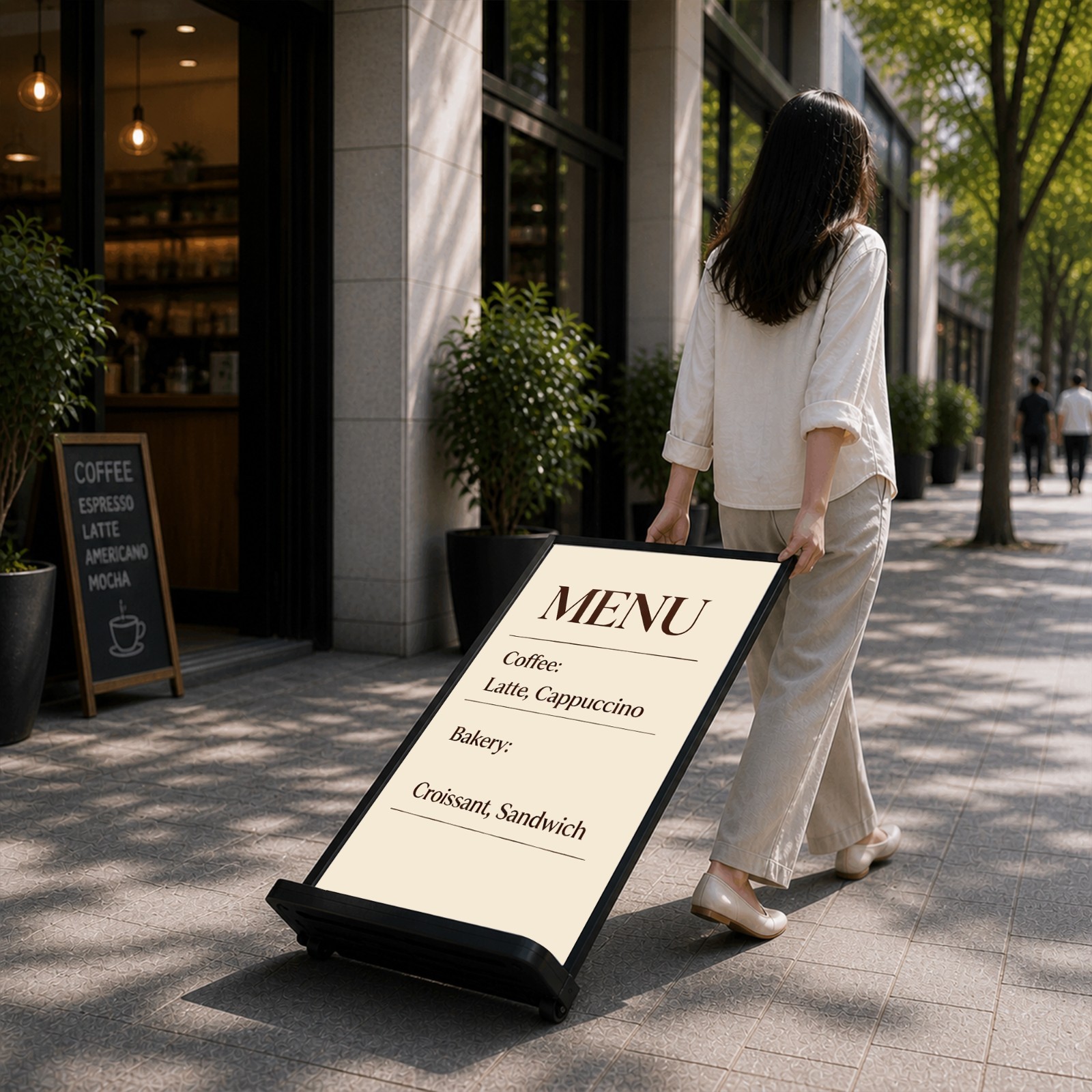 Floor Stand Sign Holder 23⅔ »x35½ » Indoor and Outdoor Sidewalk Refillable Water
