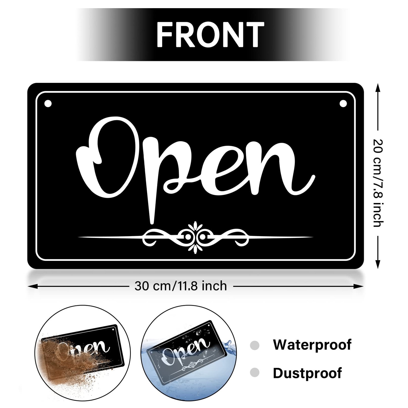 CARGEN Open Signs – Double Sided Open Closed Sign Business Hours Hanging with…
