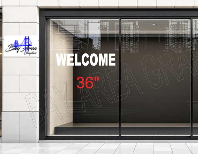 WELCOME Vinyl Decal Storefront Window Sign Business Door ORACAL 651