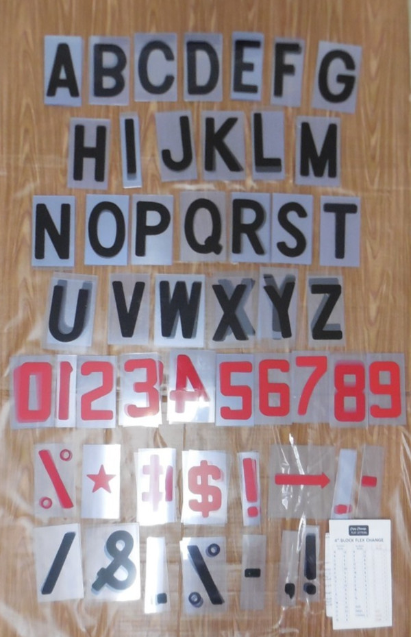 New 5&Prime; Plastic Outdoor Readerboard Marquee Sign Letters 274 Count