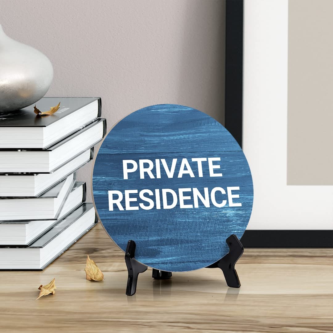 Signs ByLITA Circle Private Residence Table Sign (5×5)