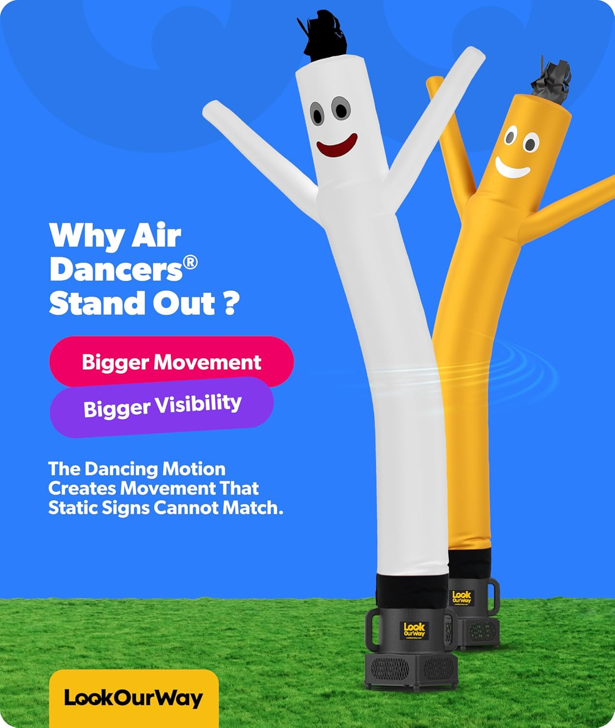 Air Dancers Wacky Waving Inflatable Tube Guy – 7Ft Tall Inflatable Advertising W