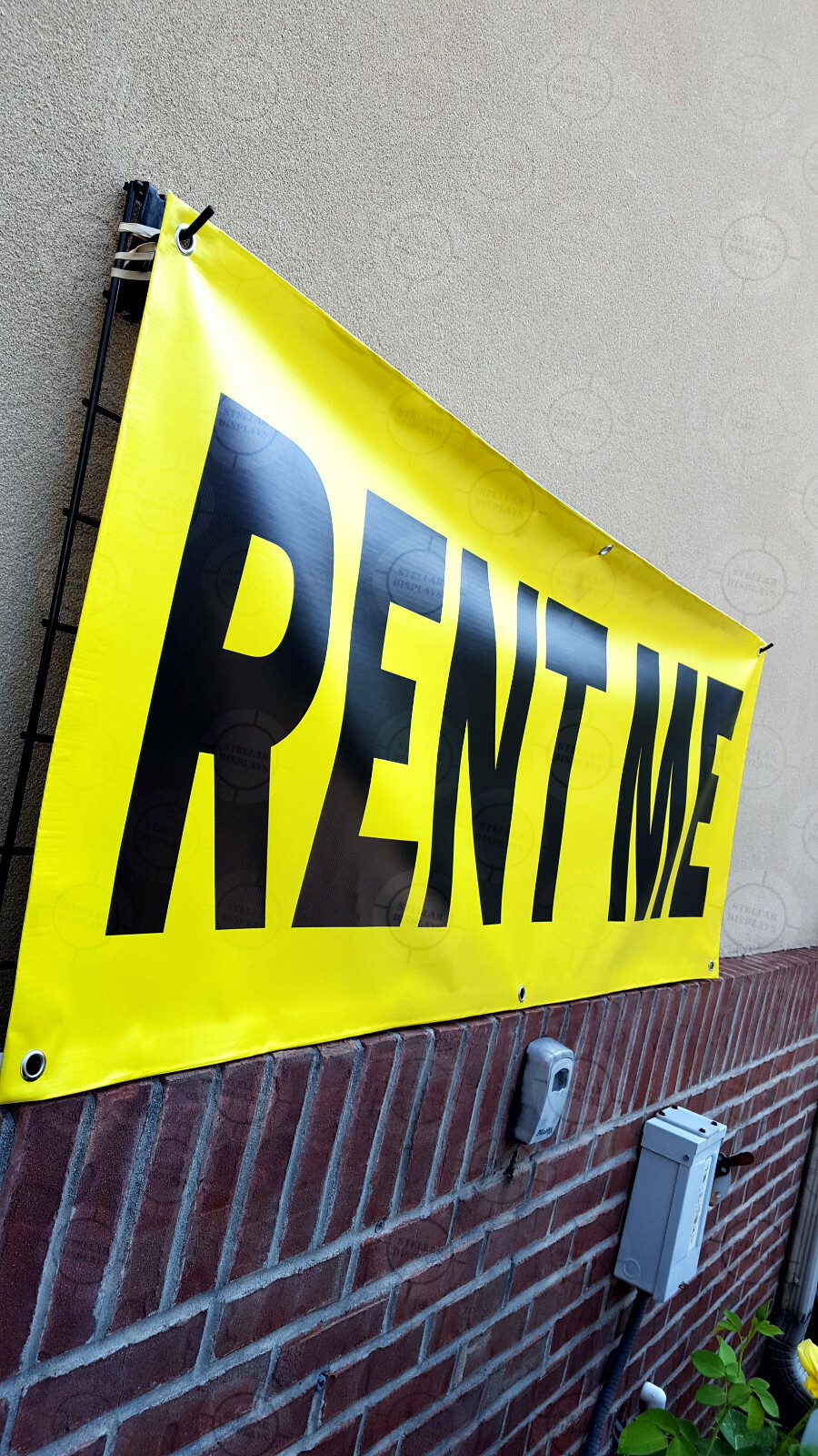 Rent ME Banner Lease Sign Open Move-In Special Display Storage Space Bold Poster