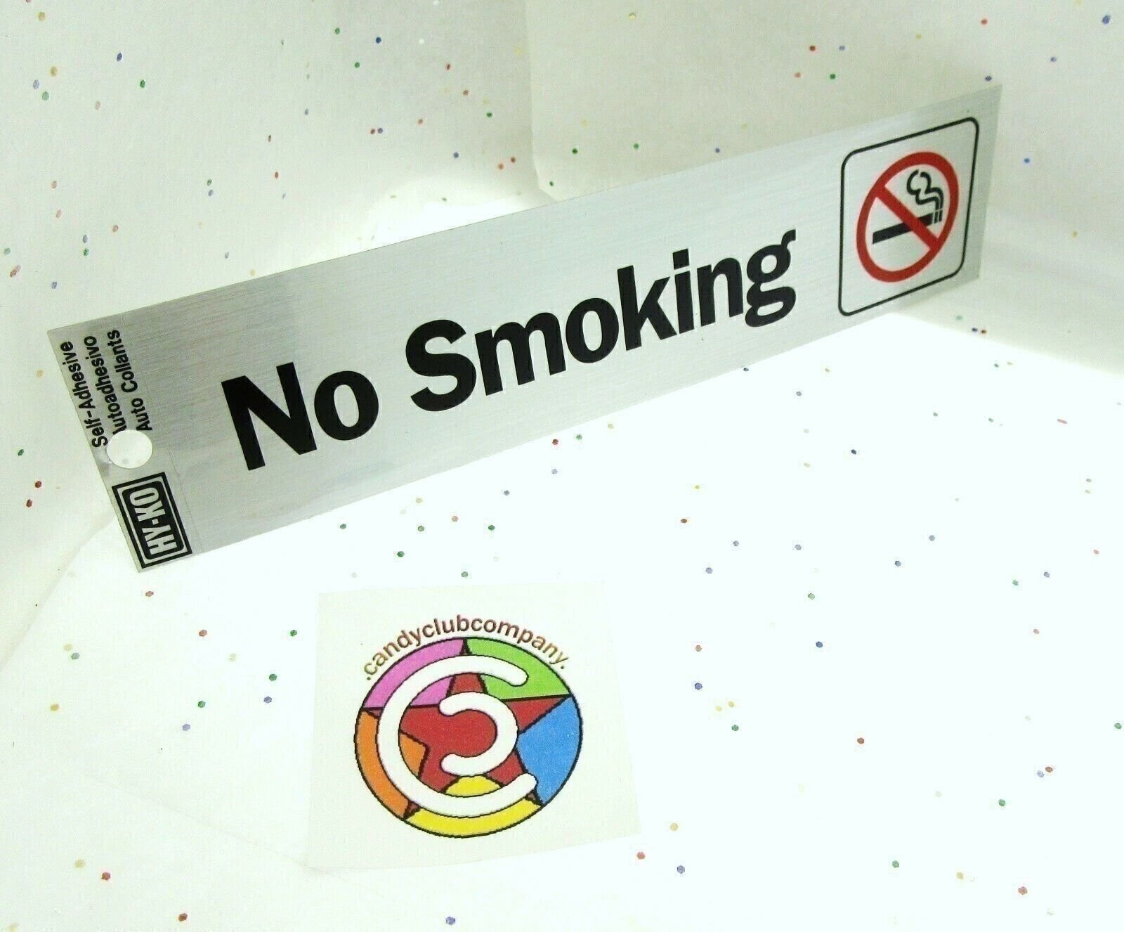 No Smoking ~ Self Adhesive ~ Metal Sign ~ By HY-KO