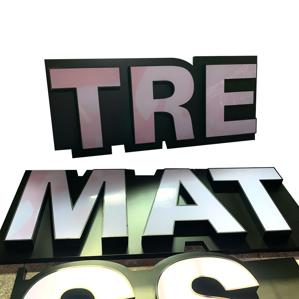 Custom shop business signs led outdoor light illuminated sign letters 3D logo