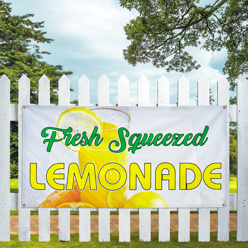 Vinyl Banner Multiple Sizes Fresh Squeezed Lemonade F Food & Beverage Outdoor