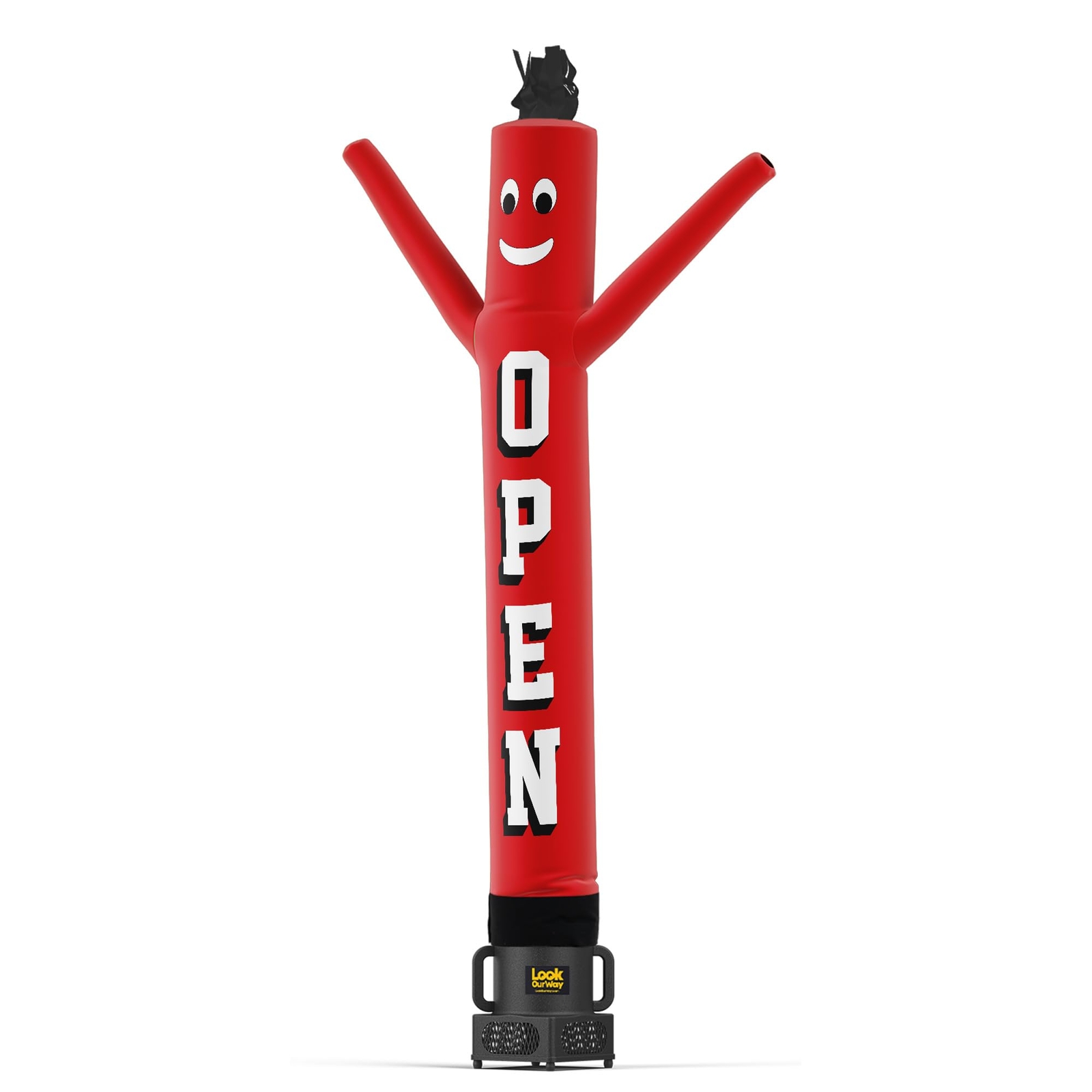 LookOurWay Air Dancers Inflatable Tube Man Set – 7ft Tall Wacky Open Red