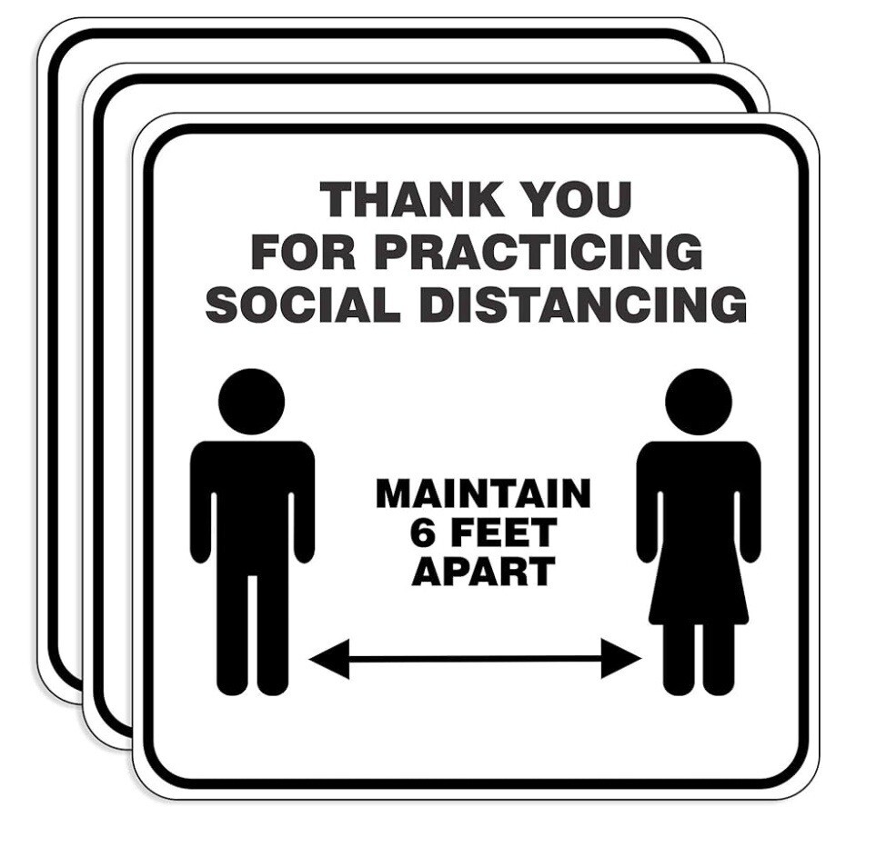 Package Of 3 Social distancing Signs