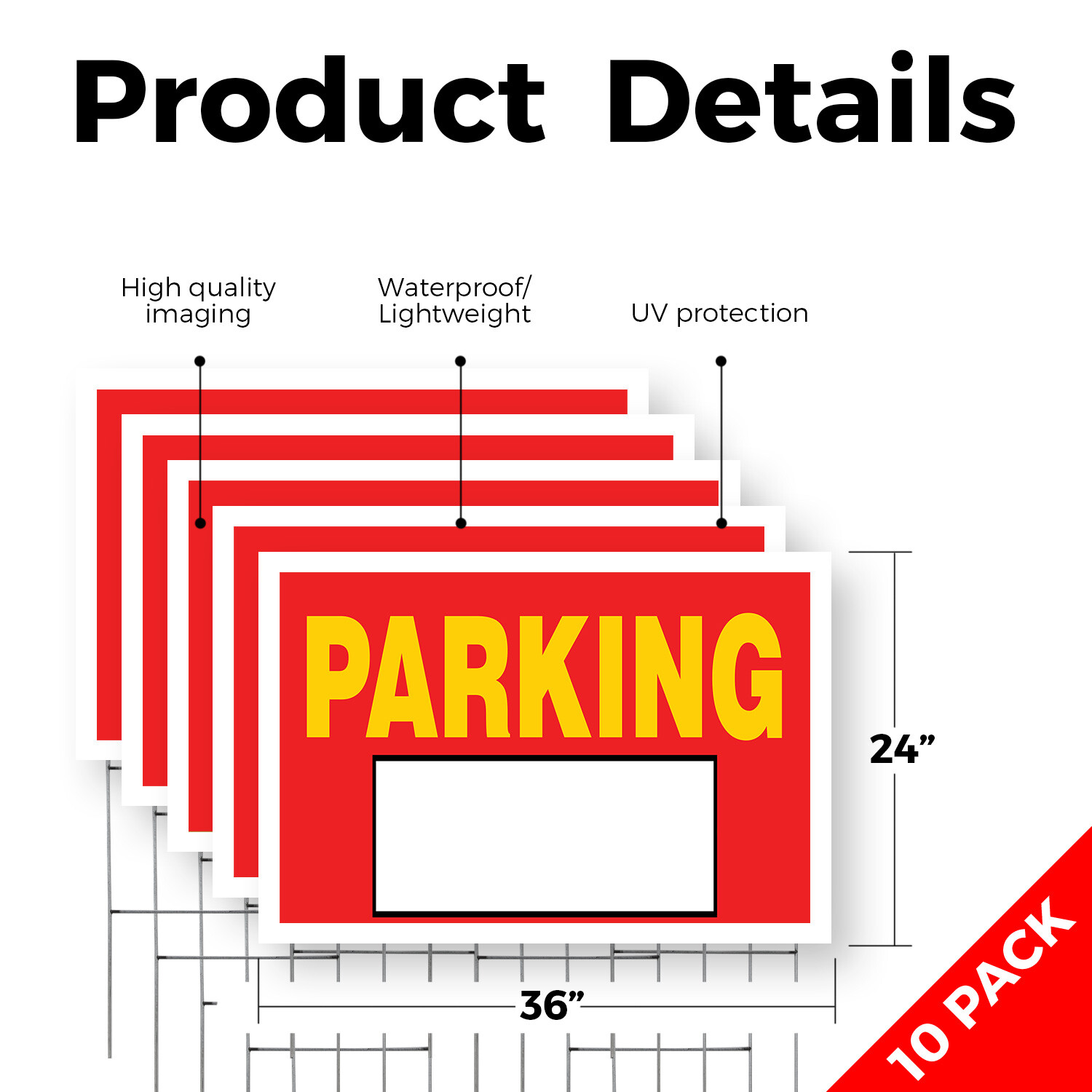 Parking Variable Yard Sign Event Pricing, Clear Signage, Durable Design