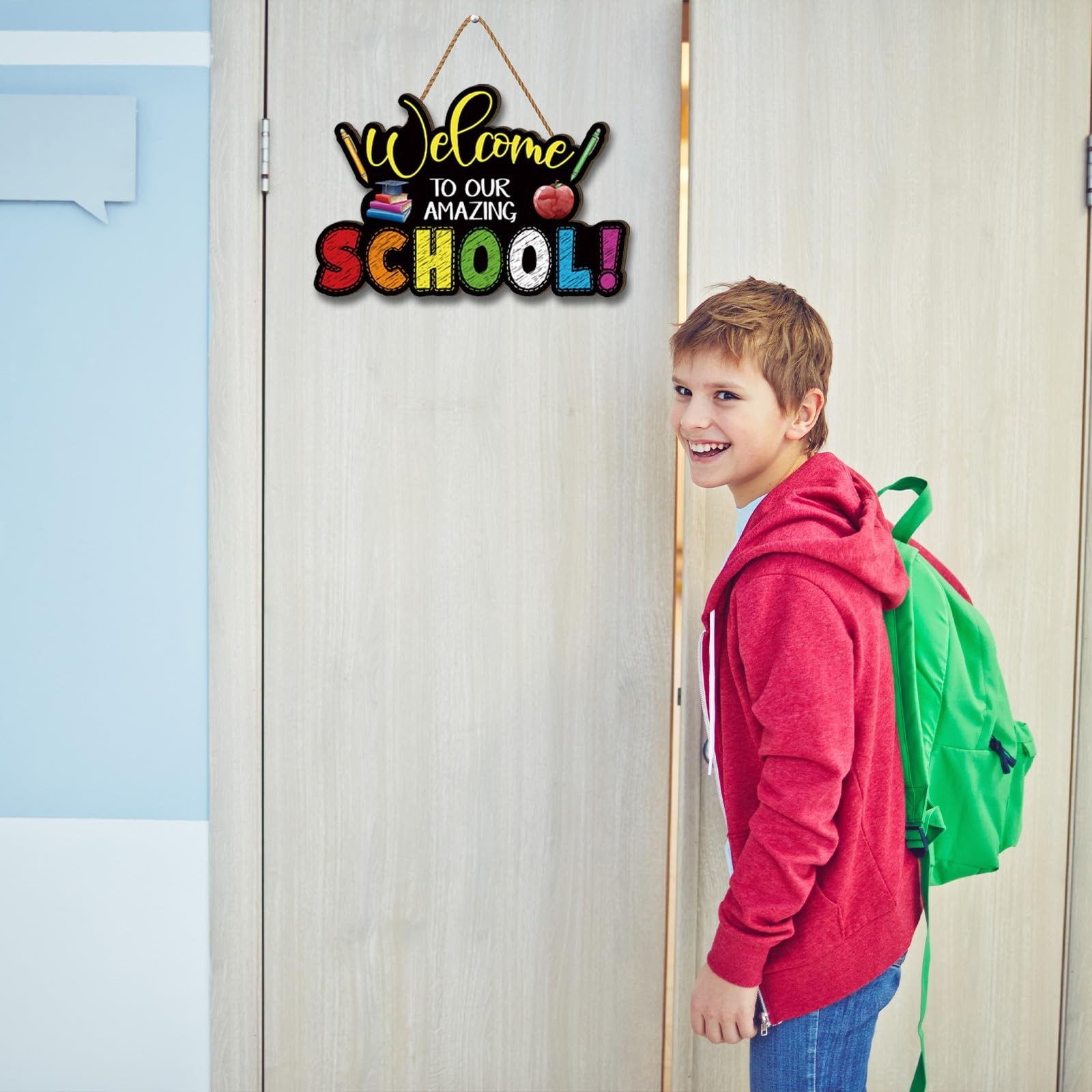 Back To School Decorations First Day of School Wooden Door Sign Welcome Back …
