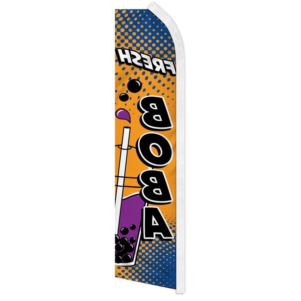 FRESH BOBA advertising super flag polyester banner sign *POLE NOT INCLUDED*