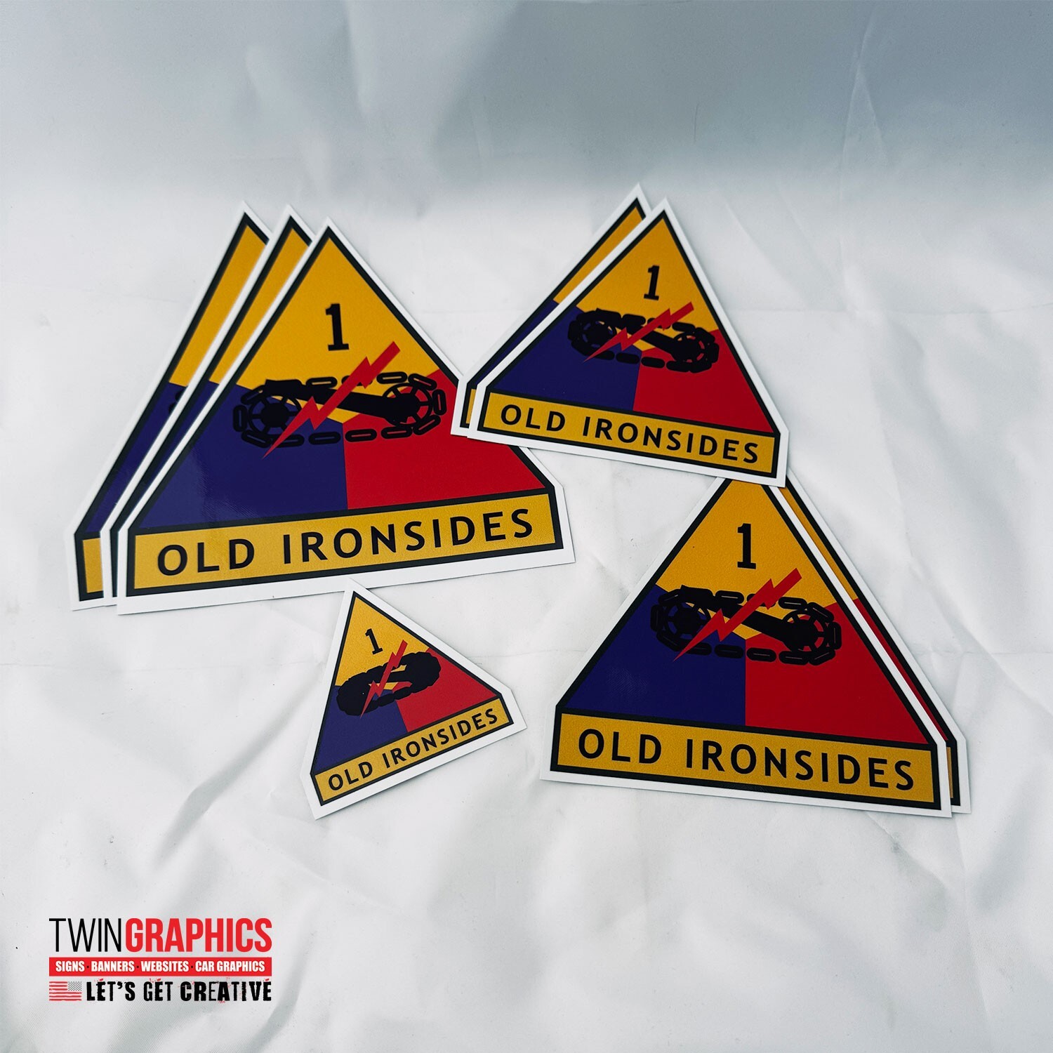 « OLD IRONSIDES » MILITARY INSIGNIA DECAL 17-PIECES VARIOUS SIZES FREE SHIPPING