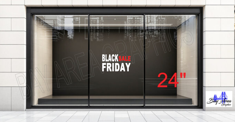 Black Friday Sale Vinyl Sign – Shop Window Waterproof Promo ORACAL 651