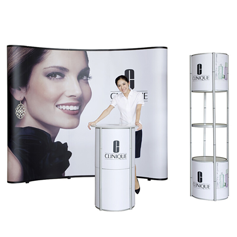 Optim 80&Prime; Collapsible Trade Show Promotion Counter Aluminum Display for Exhibit