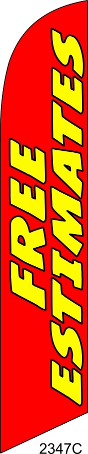 FREE ESTIMATES swooper feather flag banner sign 4398