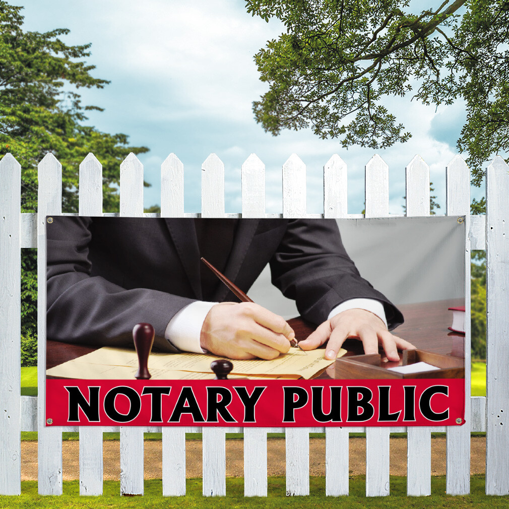 Vinyl Banner Multiple Sizes Notary Public Outdoor Advertising Printing B Outdoor