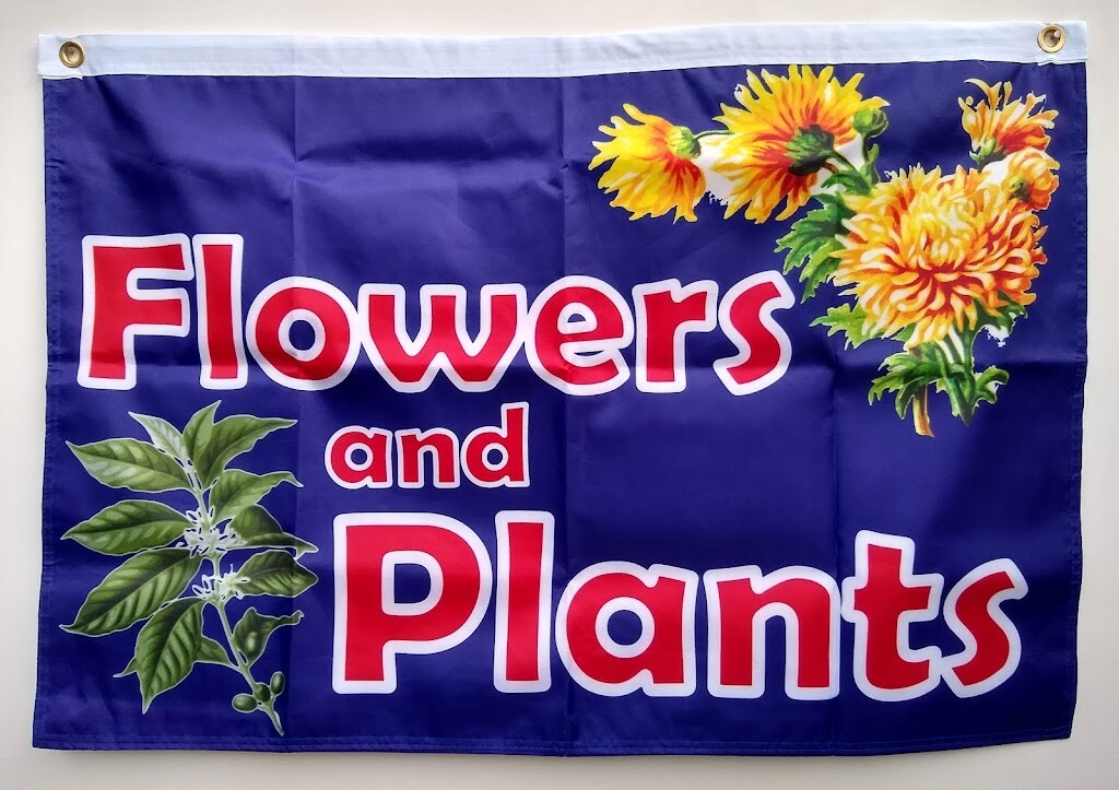 FLOWERS AND PLANTS FLAG 2x3ft flag, vertical banner