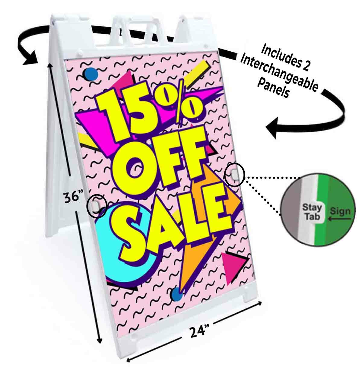 15 Off Sale Signicade 24×36 A Frame Sidewalk Pavement Sign Double Sided Sandwich