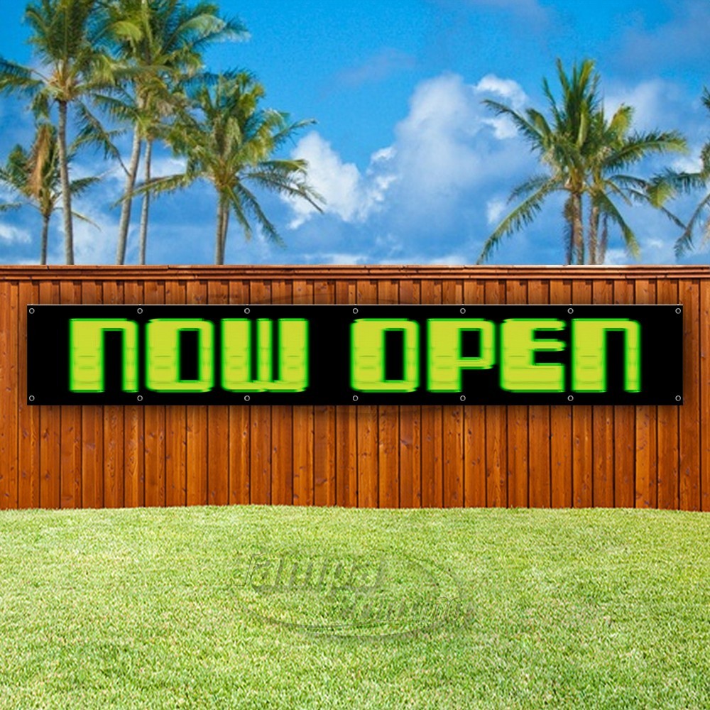 NOW OPEN Advertising Business Shop Vinyl Banner Flag Sign USA XL02453