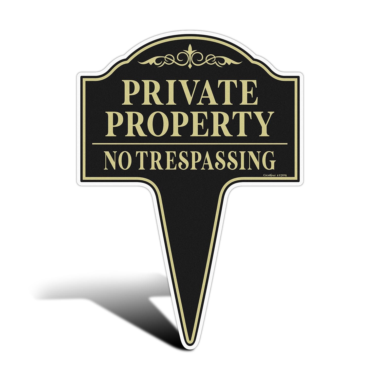 GicnKeuz No Trespassing Signs Private Property Sign, 14&Prime;×10&Prime; Heavy Duty Alu