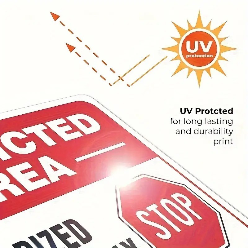 🎯Restricted Area Stop Authorized Personnel Only Self Adhesive Vinyl Decal