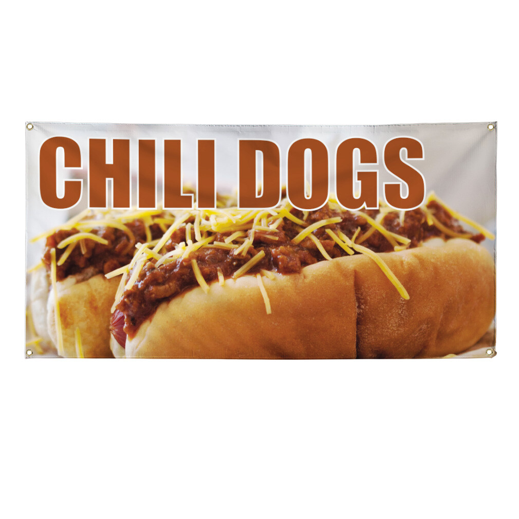 Vinyl Banner Multiple Sizes Chili Dogs Outdoor Advertising Printing D Outdoor