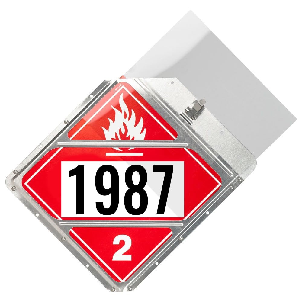 « 4-Pack Hazmat Placard Holder Shields 10.75&Prime; »x10.75&Prime; » Clear Polycarbonate »