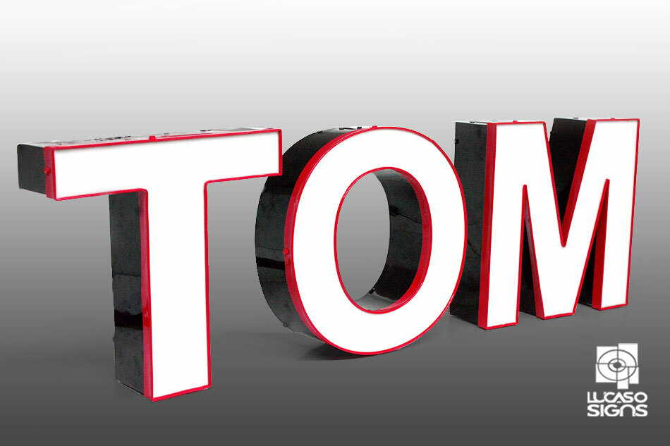 Custom Business Signs Illuminated Led Channel Letters Storefront Outdoor Signage