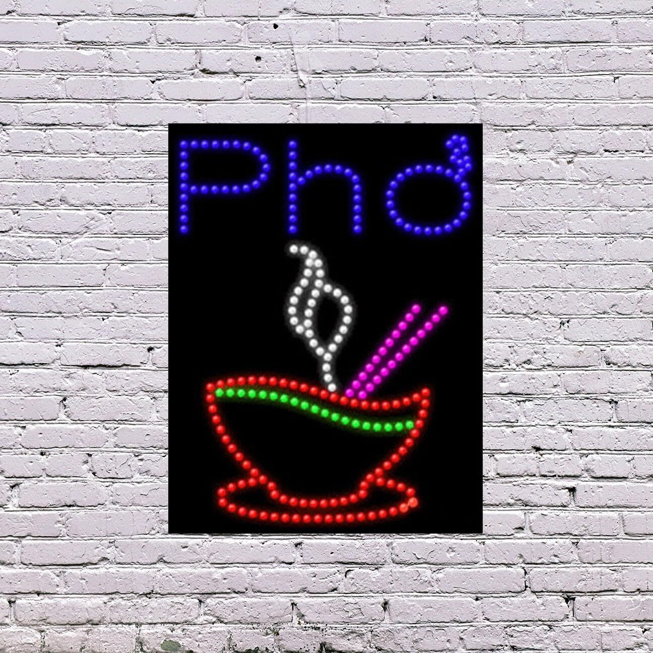 LED Pho Sign | Light Up Sign | 26&Prime;H x 20&Prime;W x 2&Prime;D