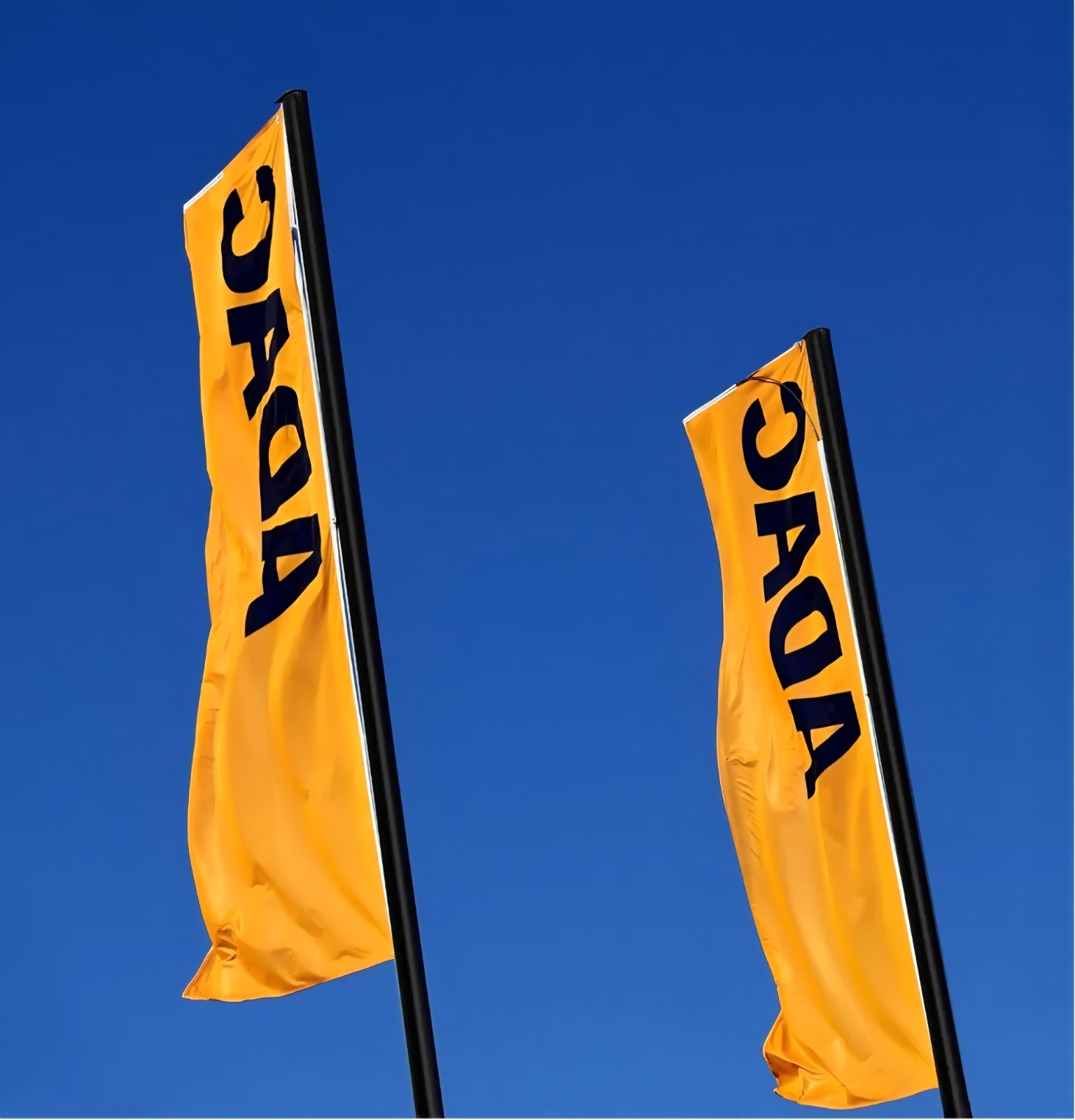 Anley Rectangle Feather Flutter Flag Pole Set -Pole Set Only- for 2.5&rsquo;x8&prime; Flags