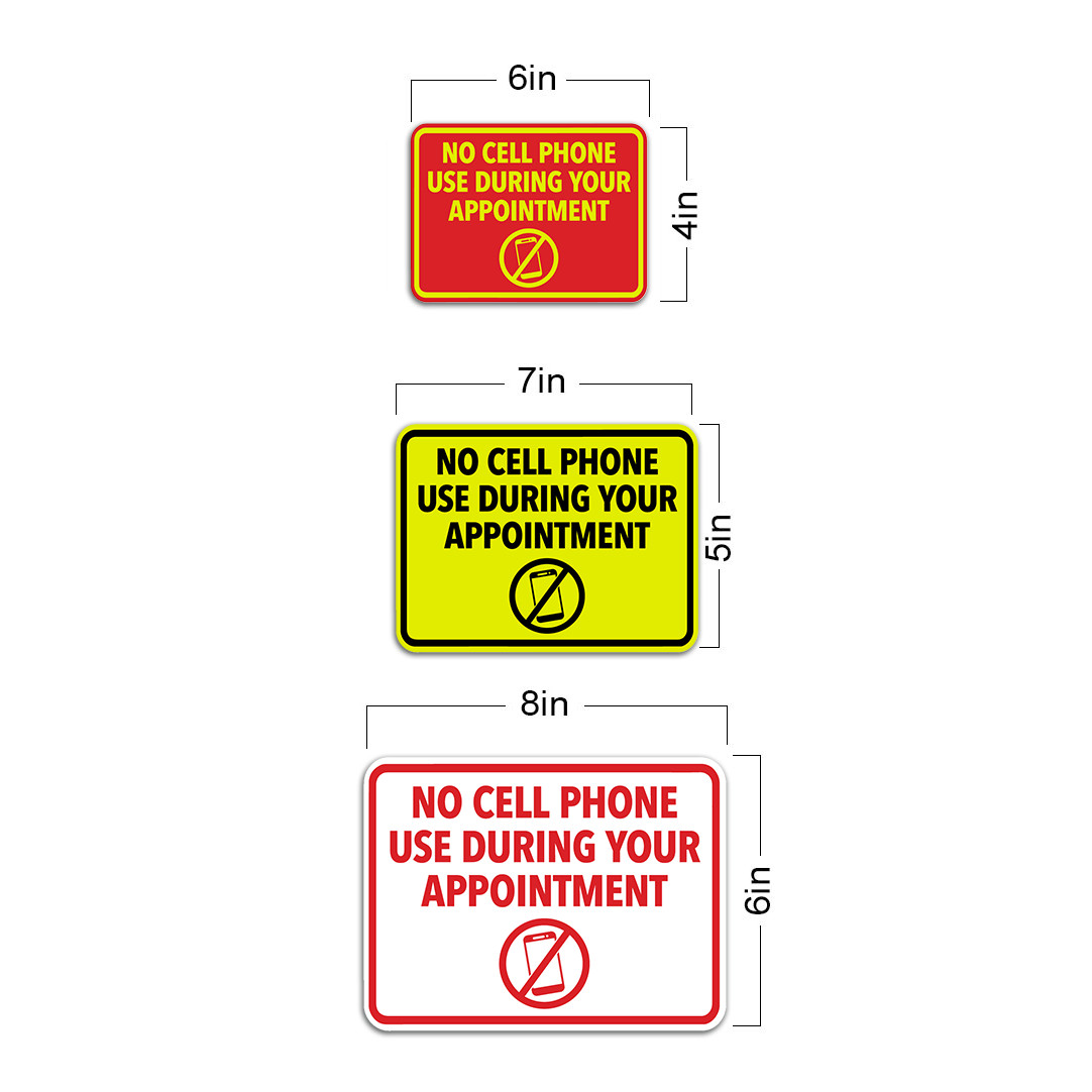 Signs ByLITA Classic Framed No Cell Phone Use During Your Appointment Sign