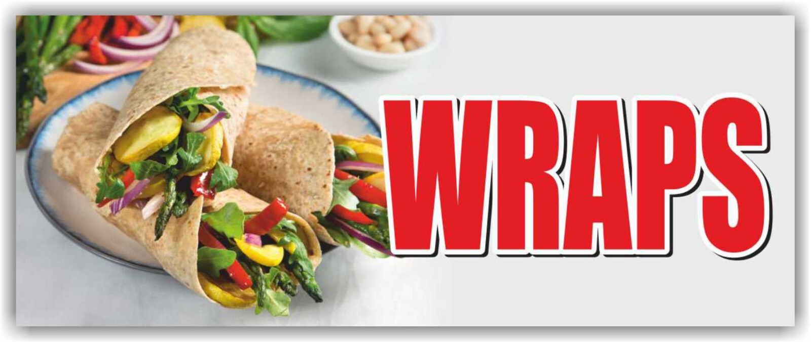 WRAPS Advertising Banner Vinyl Sign Chicken Meat Fast Food Fair Carnival Buffet