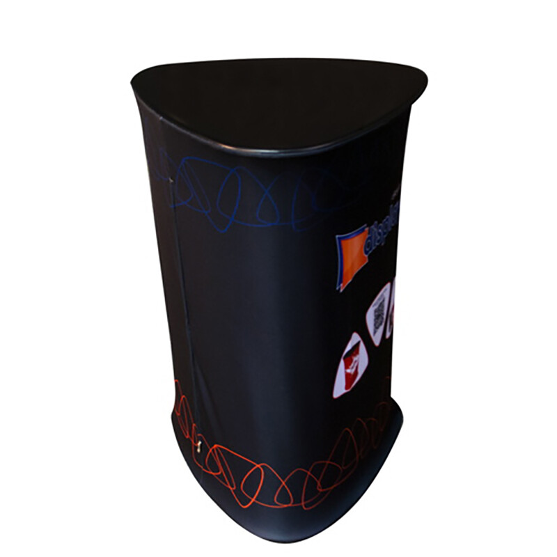 Triangle Fabric Pop Up Display Booth Trade Show Podium Promotional Counter Table