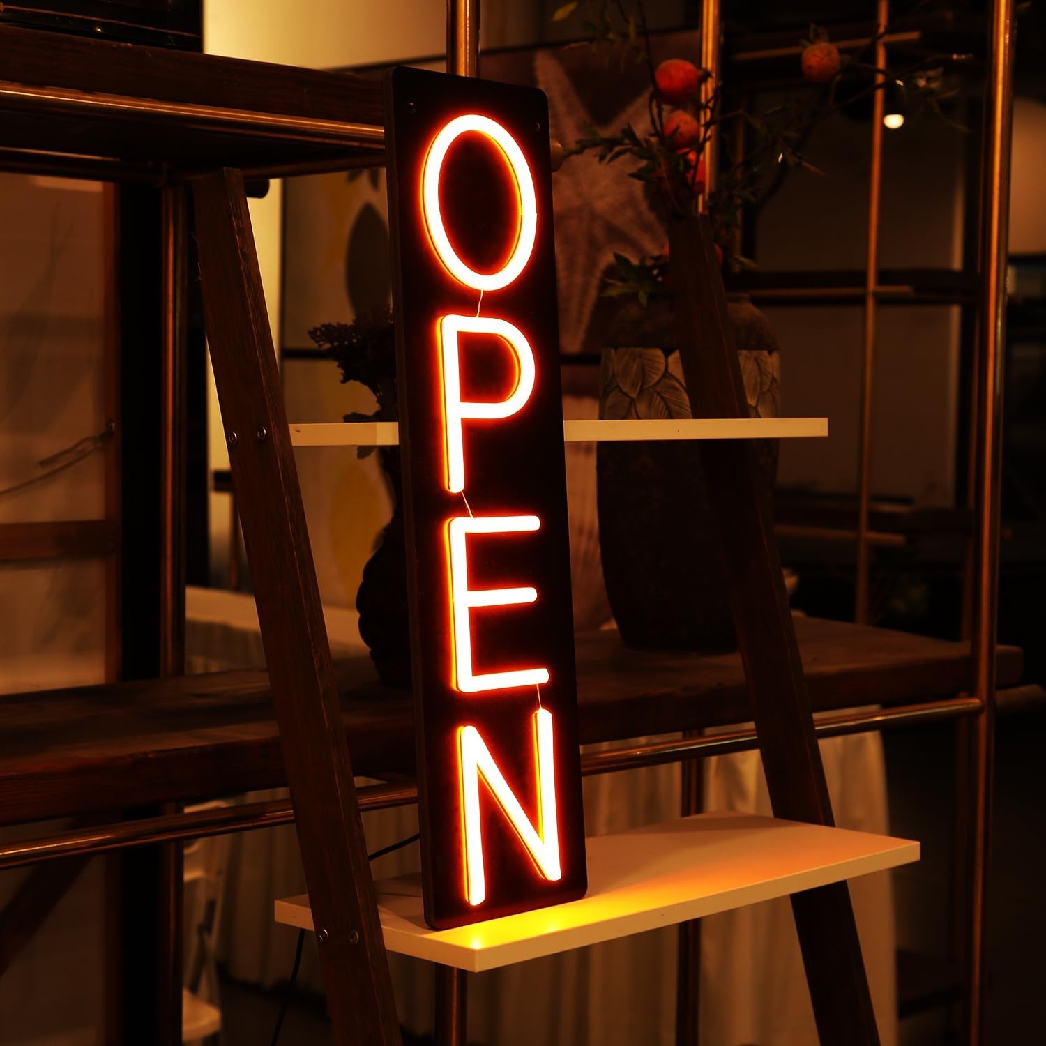 Bright LED Open Sign for Business – Lighted Neon Display for Storefront, Bar, Sa