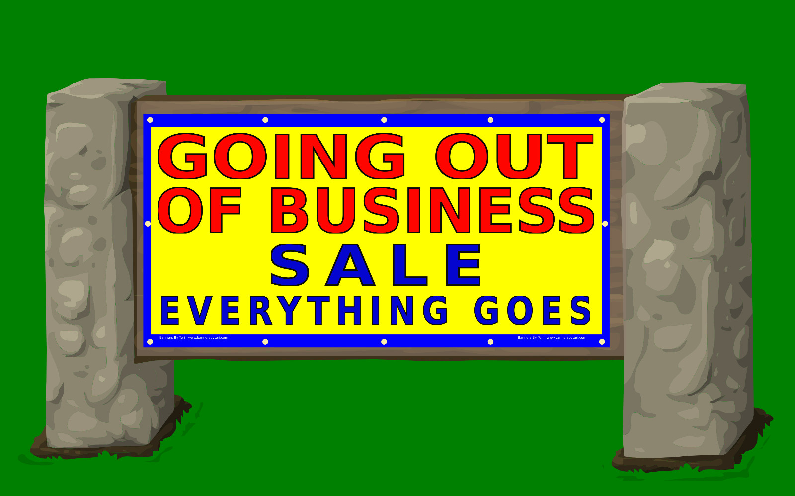 GOING OUT OF BUSINESS SALE – VINYL Banner Signs- Rugged -FAST SHIPPING -USA MADE