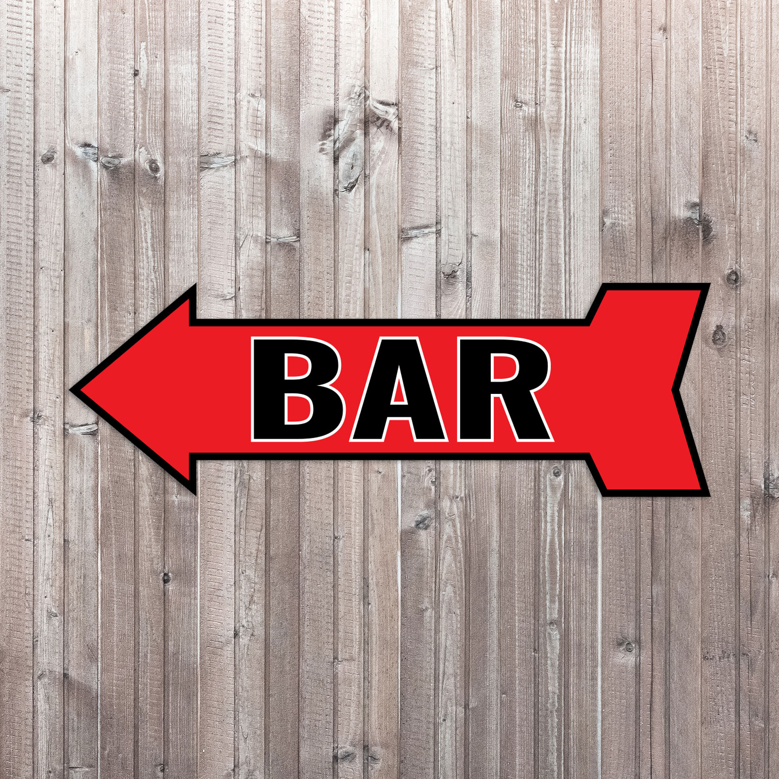 Arrow Shape Bar 12×4&Prime; Wall or Door Sign | Funny Home Decor | Shop Décor