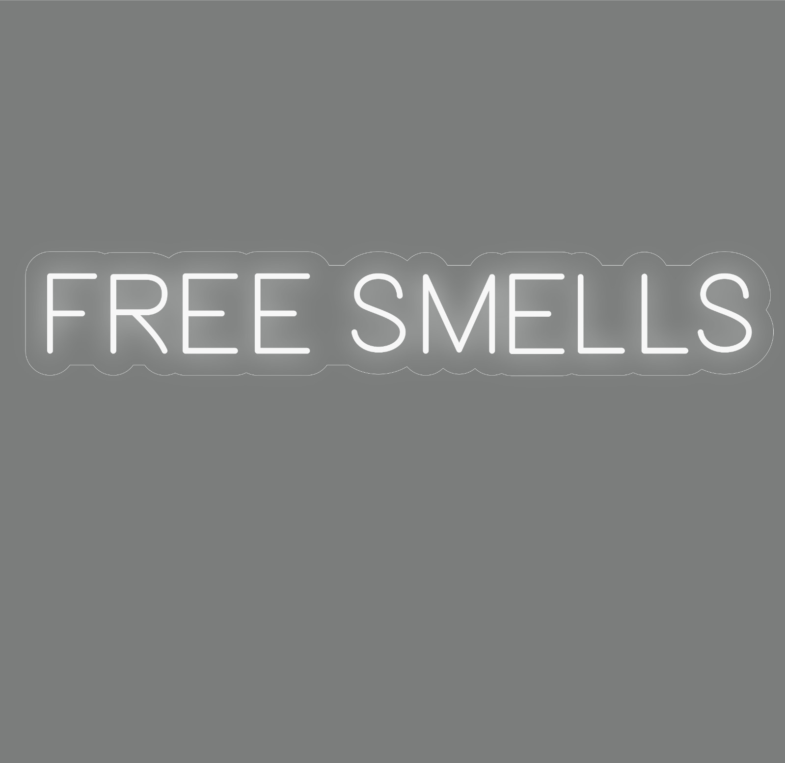 LWA Free Smells 36 x 6 in. neon LED sign for party decoration hanging backdrop