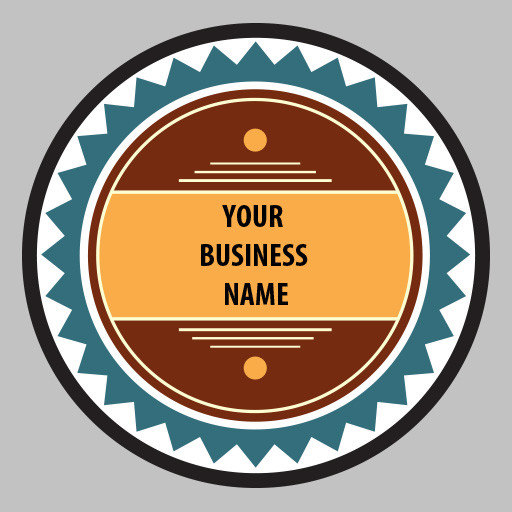 Business stickers round circle logo work sign custom Packaging label shop front