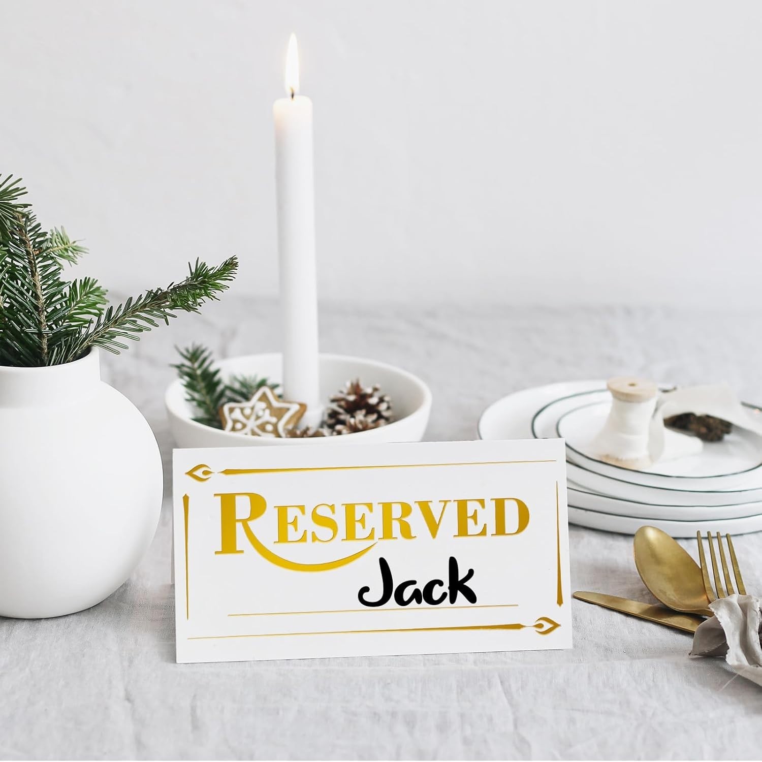 300 Pcs Paper Table Reserved Sign with Name Line Reserved Seating Signs Bulk …