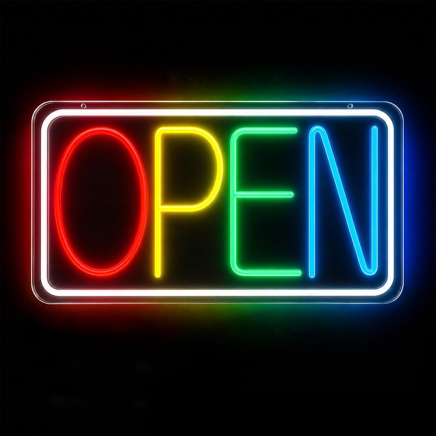 Open Sign Neon Light 17&Prime; X 9.3&Prime; LED Open Sign for Business Window Multicolor