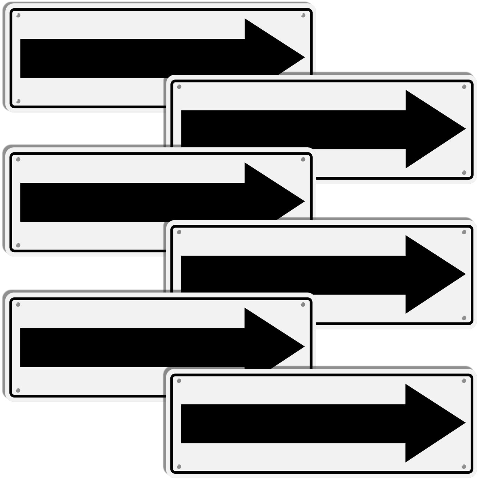 Metal Arrow Sign 10 x 3.5 Inch Aluminum Reflective Road Right Arrow Sign Dire…