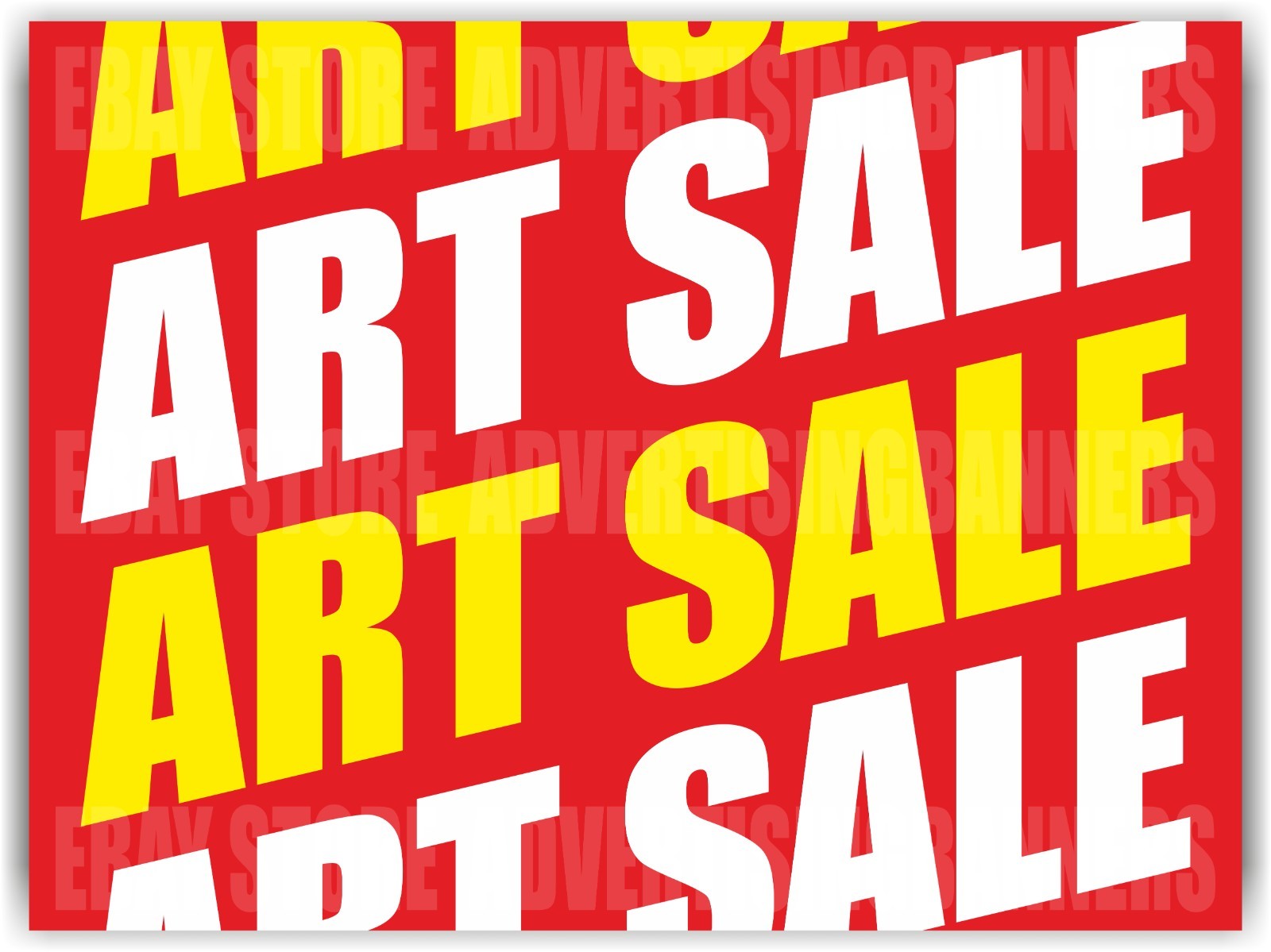 ART SALE Yard Sign with H-Stakes Clearance Discount Half Price Art Gallery