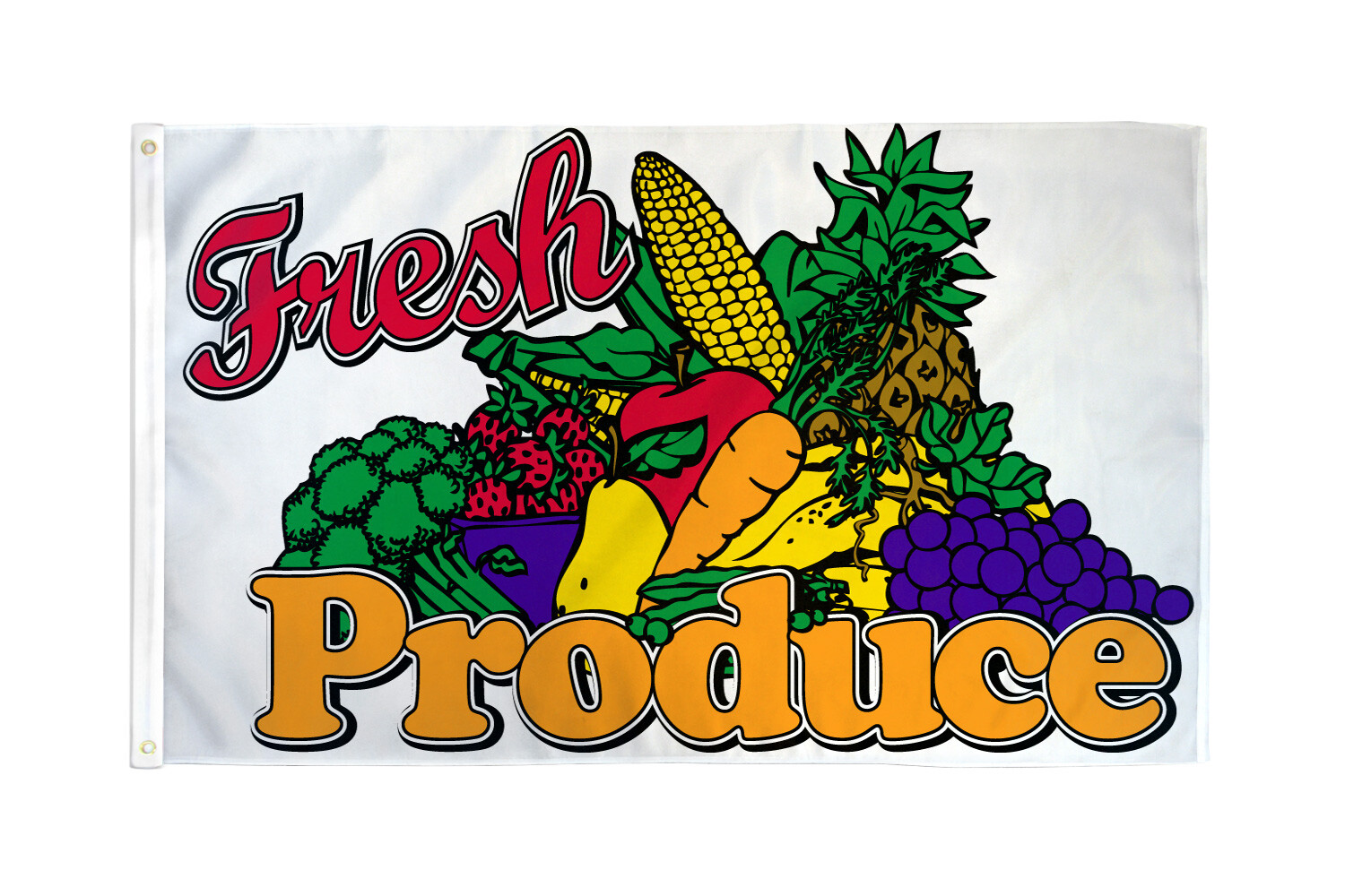 Fresh Produce Flag 3x5ft Fresh Produce Banner Sign Farmer&rsquo;s Market Here
