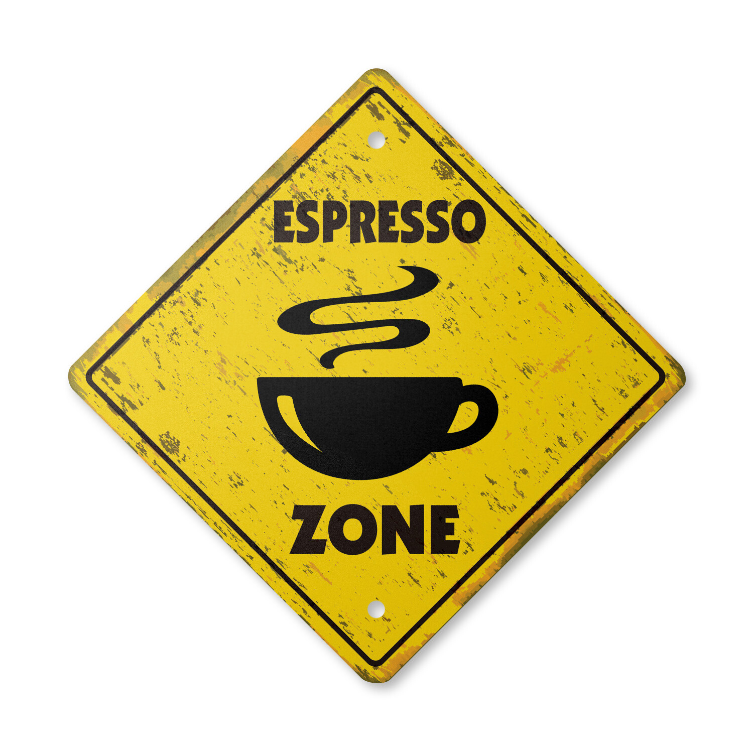 Espresso Vintage Crossing Sign Xing Plastic Rustic coffee cream mix supplies cup