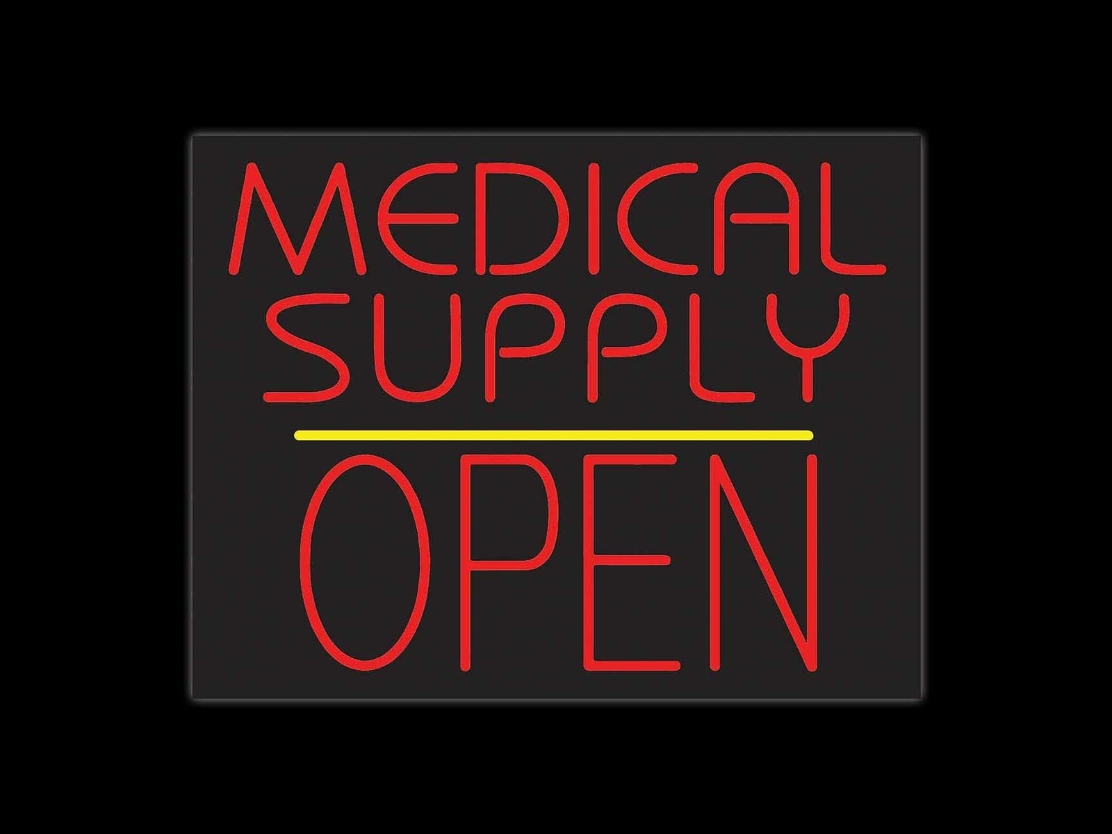 Medical Supply Neon Sign for Retail Displays | LED Flex Neon | 31&Prime;W x 24&Prime;H x 1&Prime;D