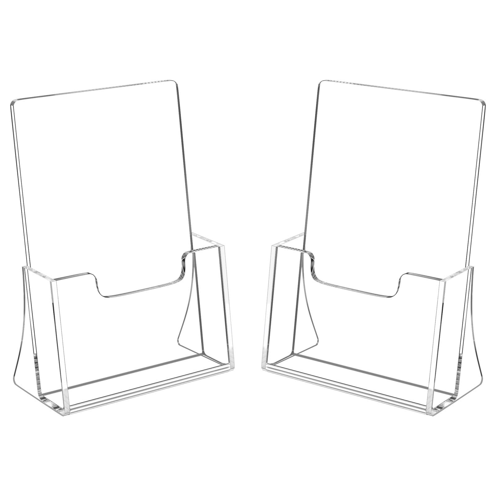 HIIMIEI Brochure Holder 8.5 x 5.5 inches, Acrylic Flyer 8.5 »x5.5 », Clear