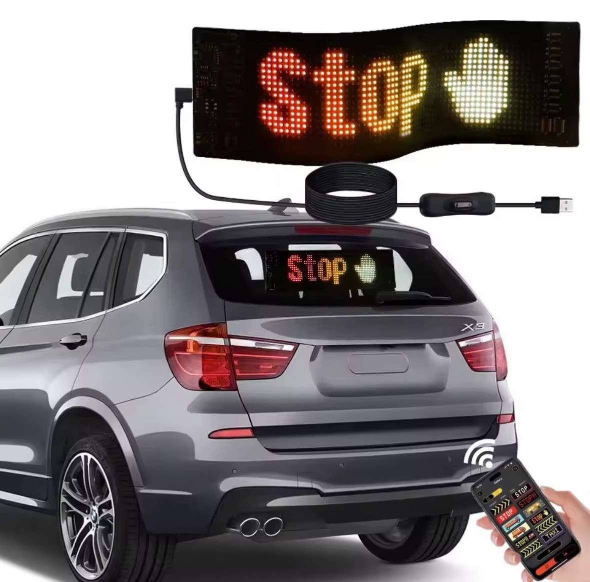 LED Matrix Pixel Display Screen Scrolling Message Sign App Control RGB