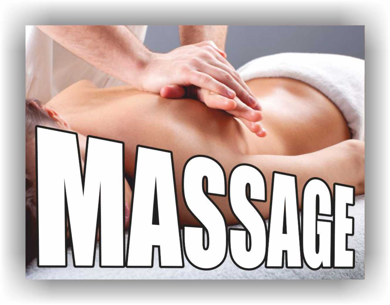 MASSAGE Yard Sign Corrugate Plastic with H-Stakes Beauty Spa Wellness THERAPY