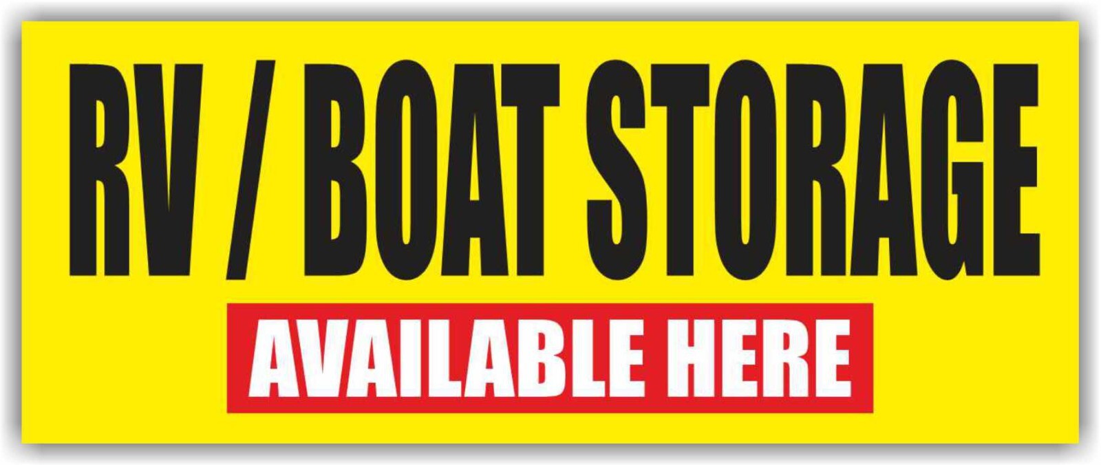 RV BOAT STORAGE advertising Banner Vinyl Mesh Sign Retail Space Lease Parking