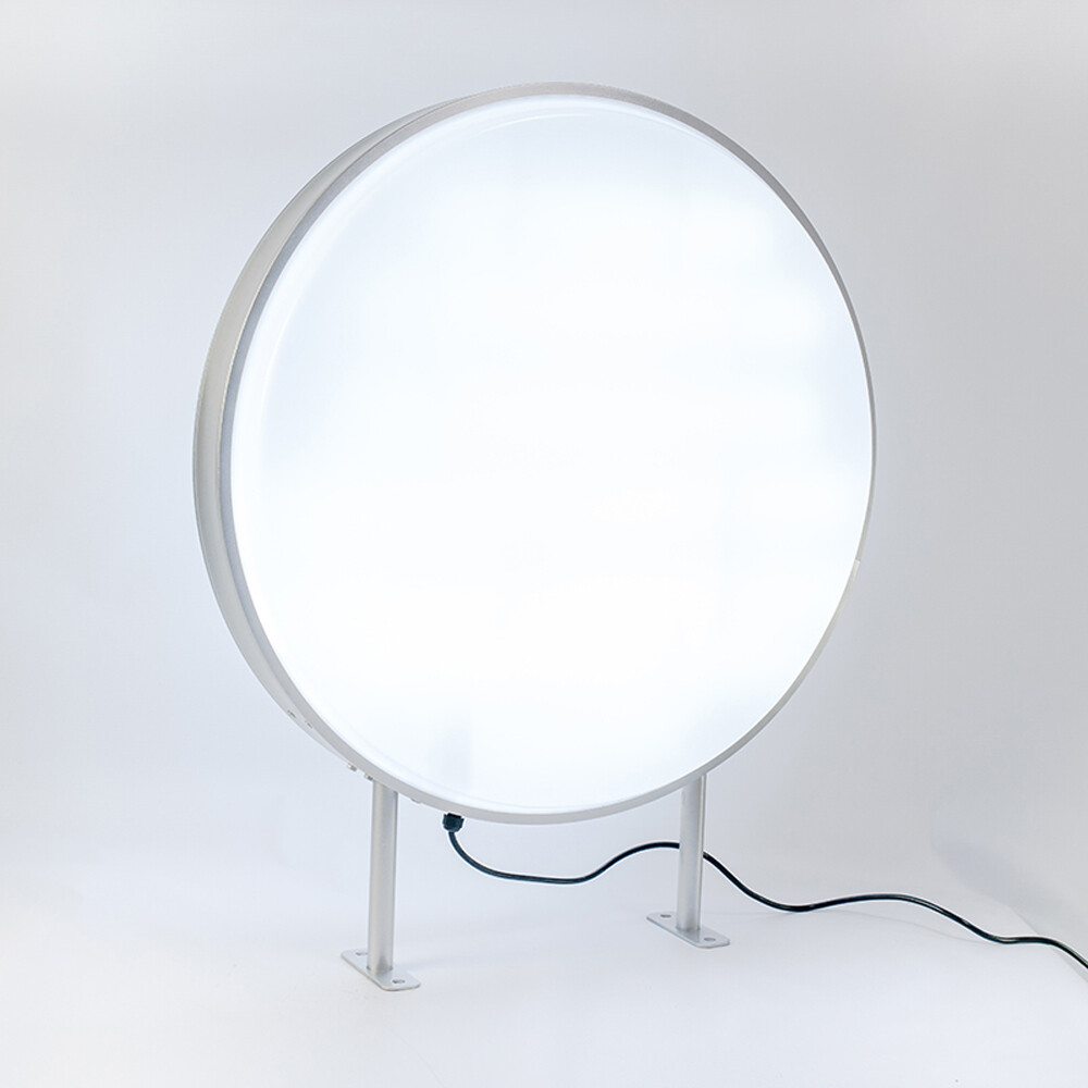 20&Prime; Round LED Light Box / Circular Projecting Lightbox Plain Blanks